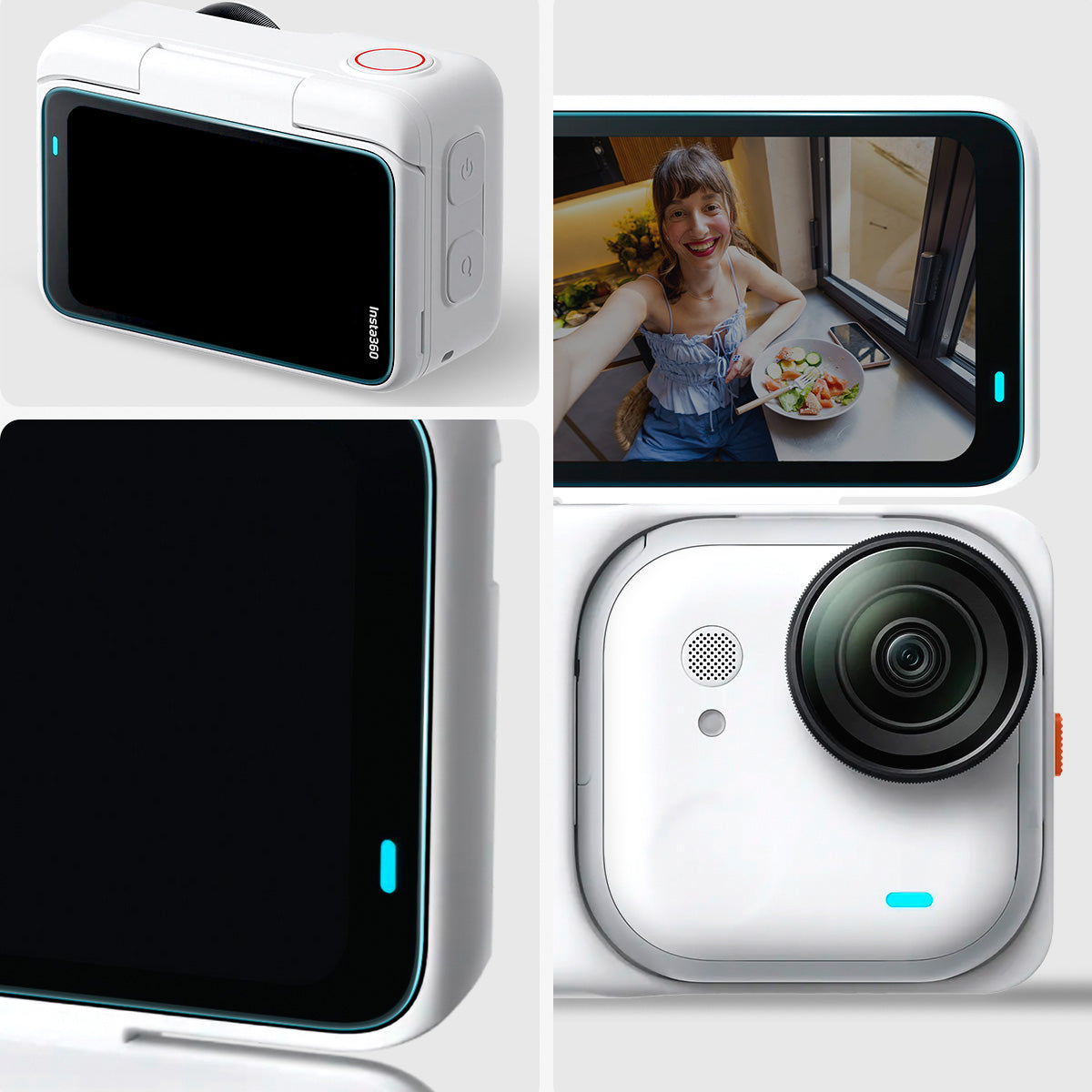 Gehärtetes Glas für Insta360 Go Ultra, Spigen Glas.tR Slim, 2 Stück