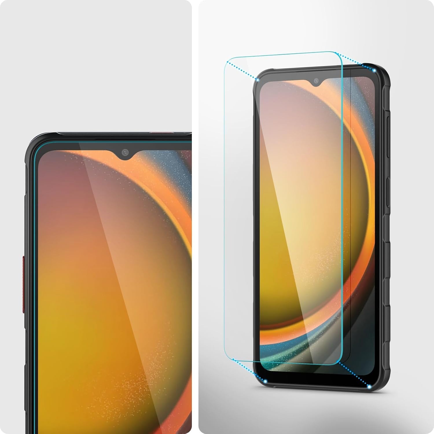 Glas für die Handyhülle für Galaxy XCover 7 / 7 Pro, Spigen Glas.tR Slim 2-Pack