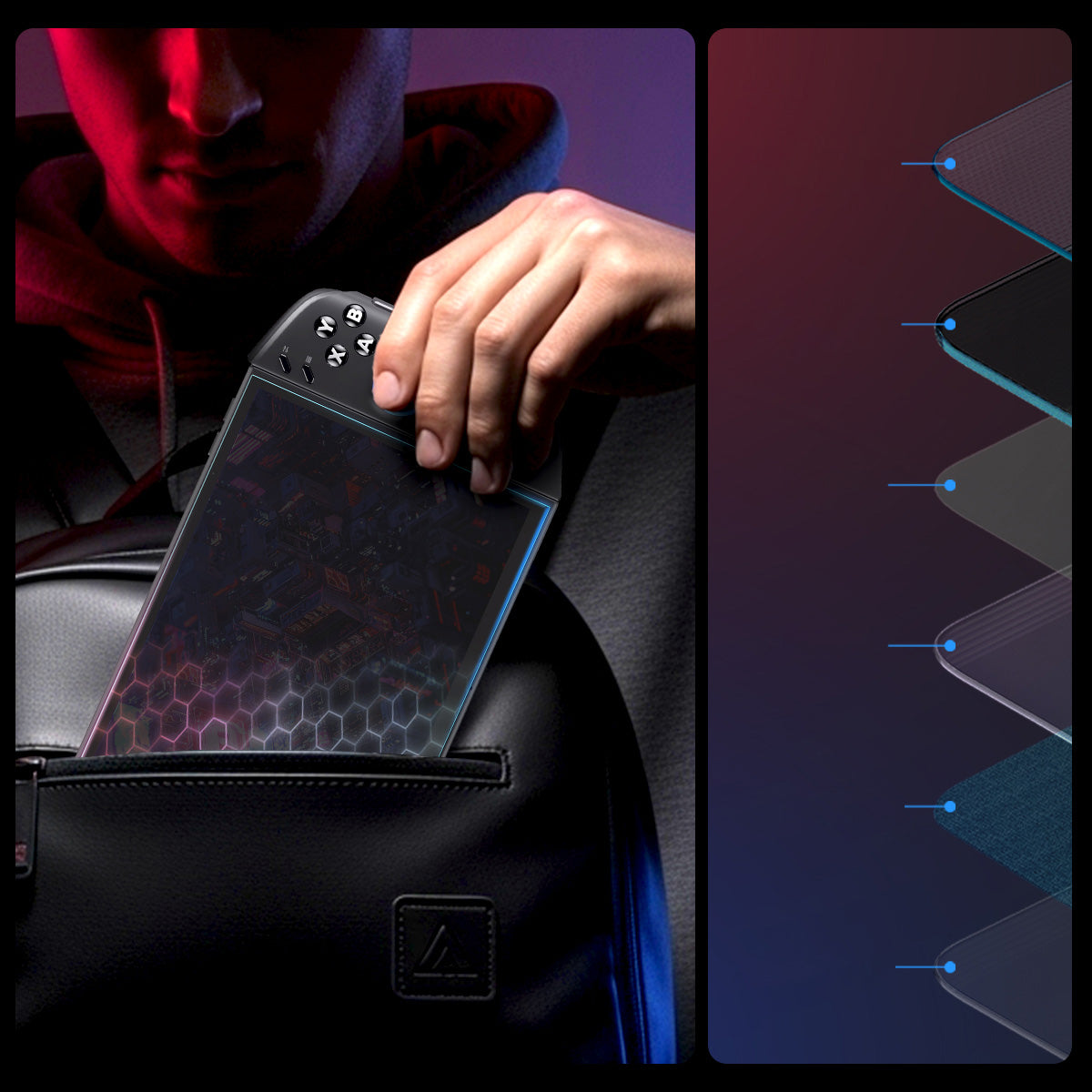 Glas für die Schutzhülle für Lenovo Legion Go 2, Spigen Glas.tR Slim 2-Pack, Transparent