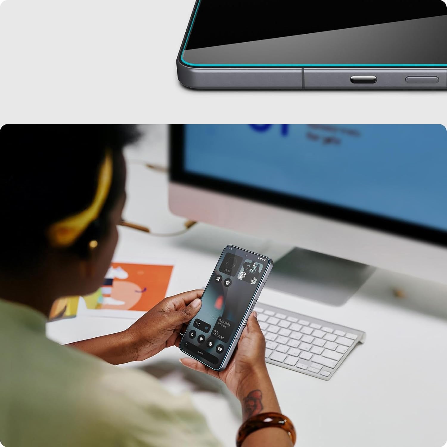 Glas für die Handyhülle für Nothing Phone 3, Spigen Glas.tR Slim 2-Pack