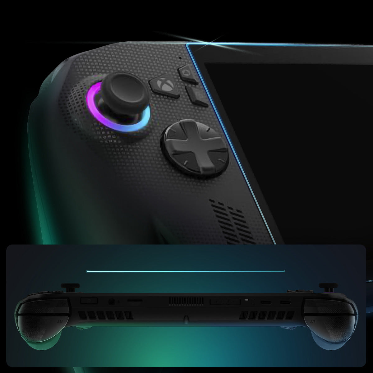 Glas für die Schutzhülle für Asus ROG Xbox Ally / ROG Xbox Ally X / MSI Claw 7 AI Plus / ROG Ally X / ROG Ally, Spigen Glas.tR Slim 2-Pack, Transparent