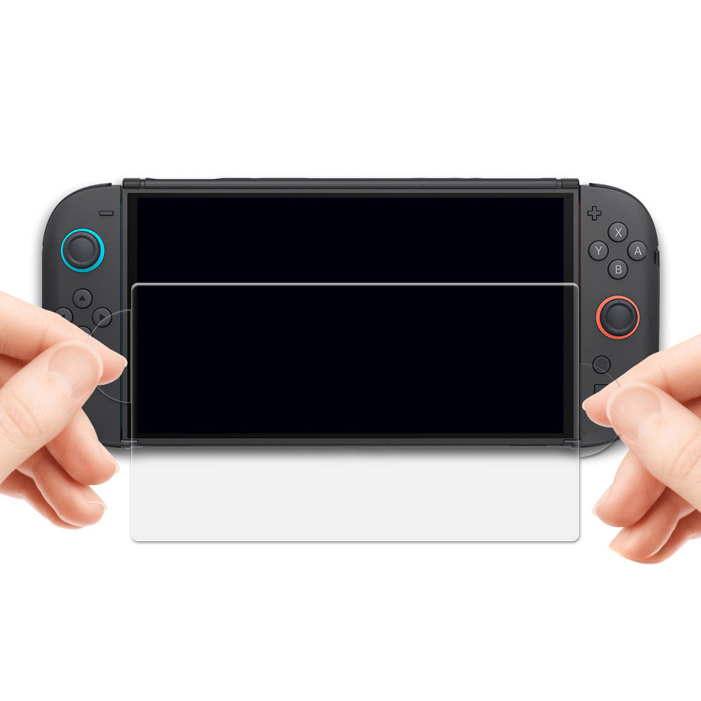 Glas für die Schutzhülle für Nintendo Switch 2, Spigen Glas.tR Slim 2-Pack, Transparent