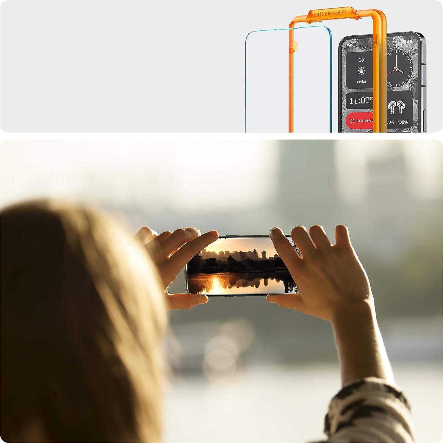 Glas für die Schutzhülle Spigen Glas.tR Slim AM 2-Pack für Nothing Phone 2
