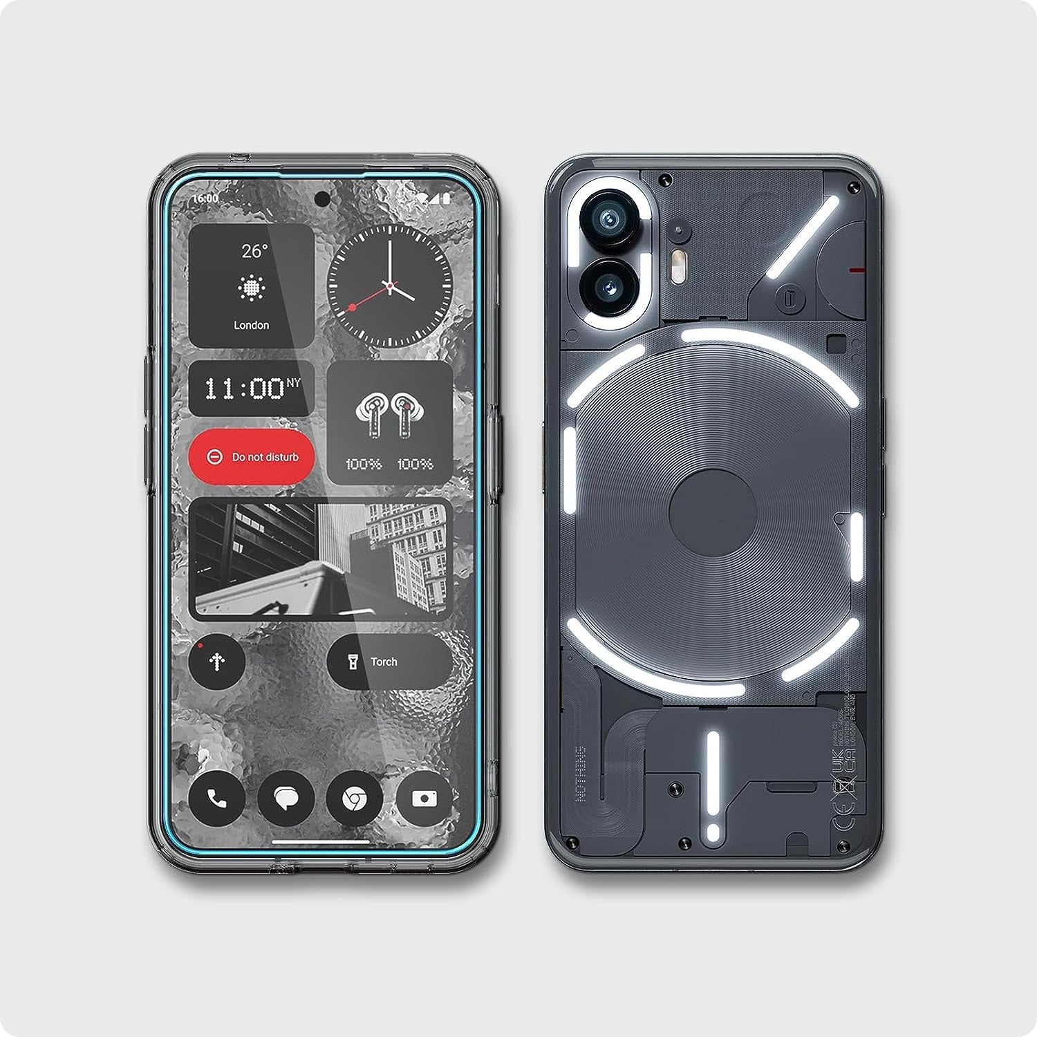 Glas für die Schutzhülle Spigen Glas.tR Slim AM 2-Pack für Nothing Phone 2