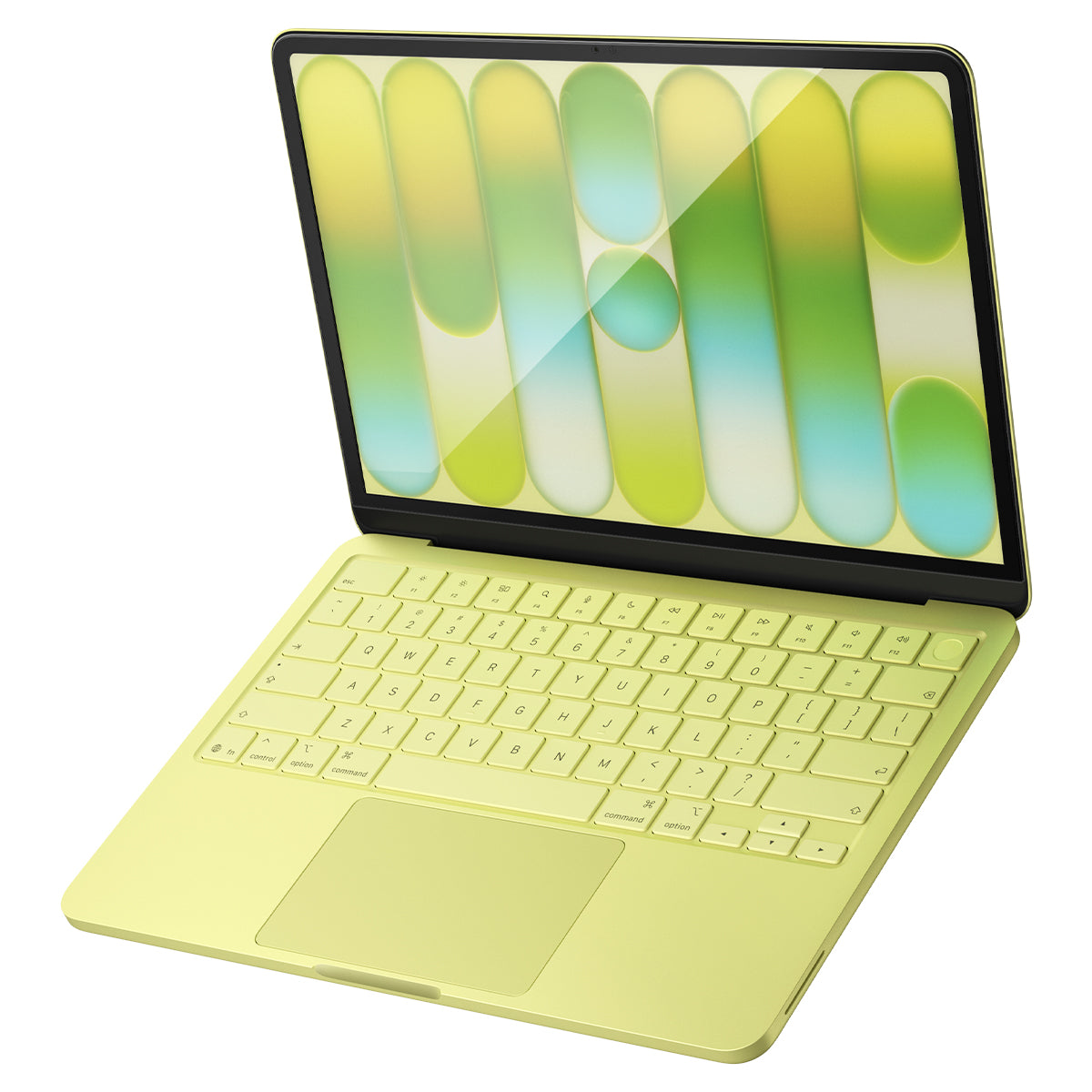 Gehärtetes Glas für MacBook Neo 13" A18 Pro 2026, Spigen Glas.tR Slim, schwarzer Rahmen