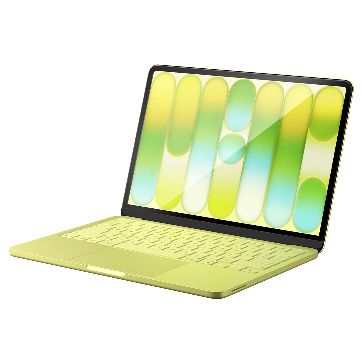 Gehärtetes Glas für MacBook Neo 13" A18 Pro 2026, Spigen Glas.tR Slim, schwarzer Rahmen