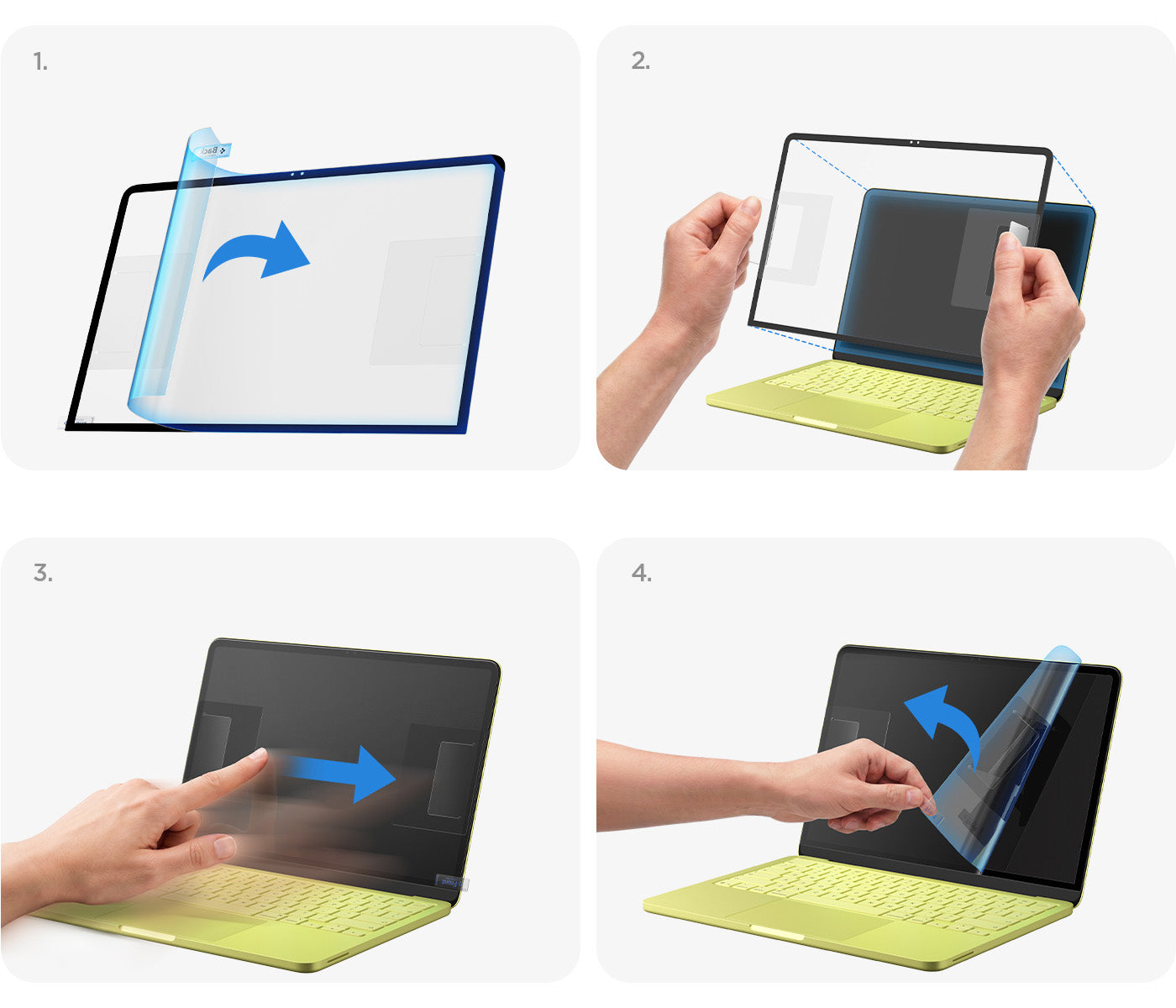 Gehärtetes Glas für MacBook Neo 13" A18 Pro 2026, Spigen Glas.tR Slim, schwarzer Rahmen