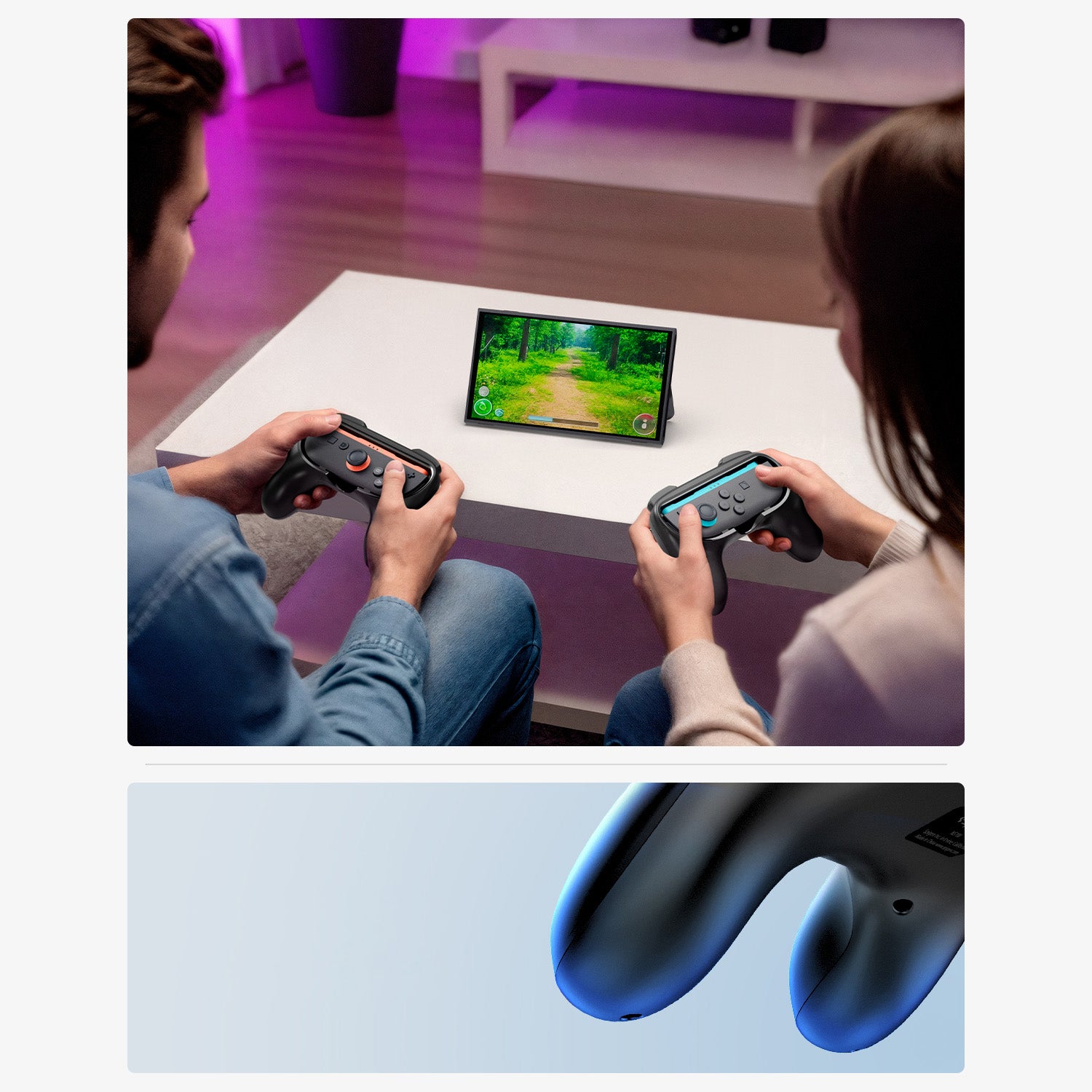 Hülle / Halterungen für Nintendo Switch 2 Controller-Pads, Spigen JoyCon Grip NS100, Schwarz