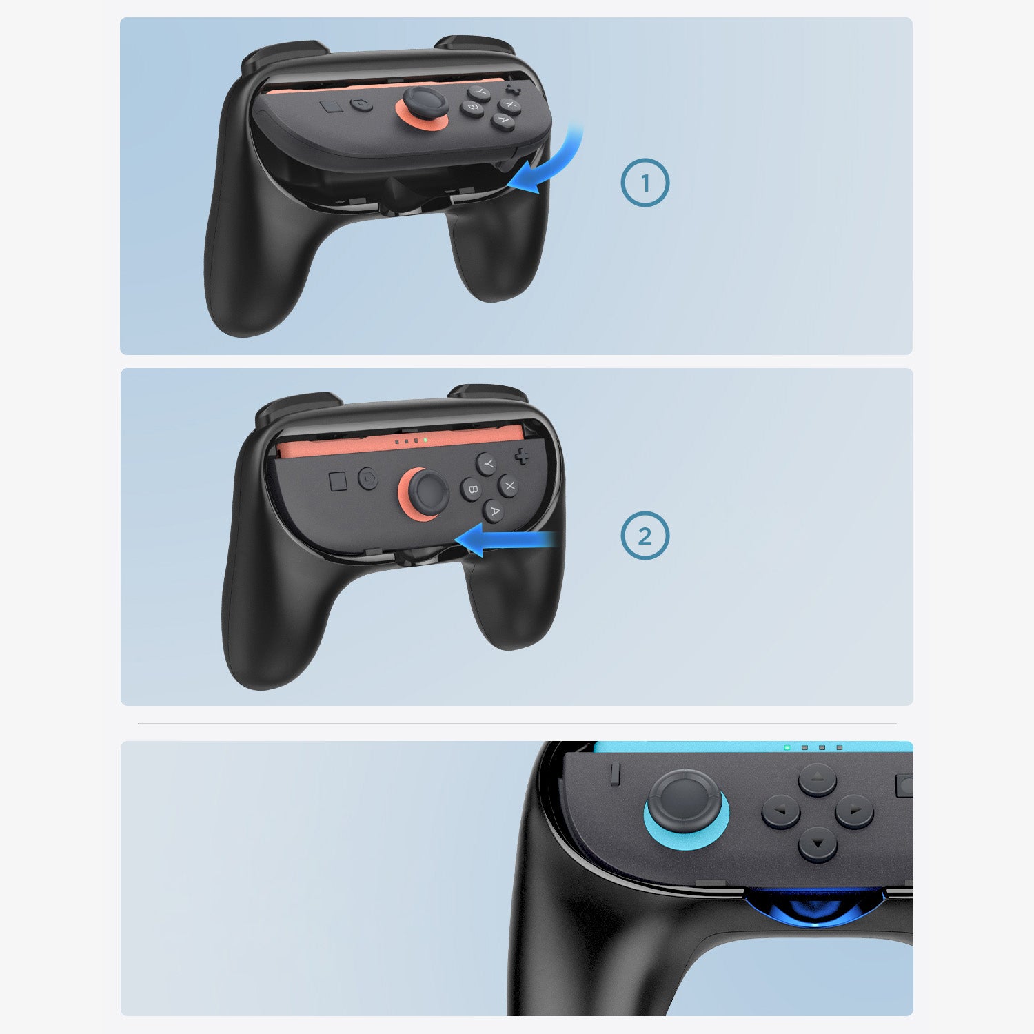 Hülle / Halterungen für Nintendo Switch 2 Controller-Pads, Spigen JoyCon Grip NS100, Schwarz