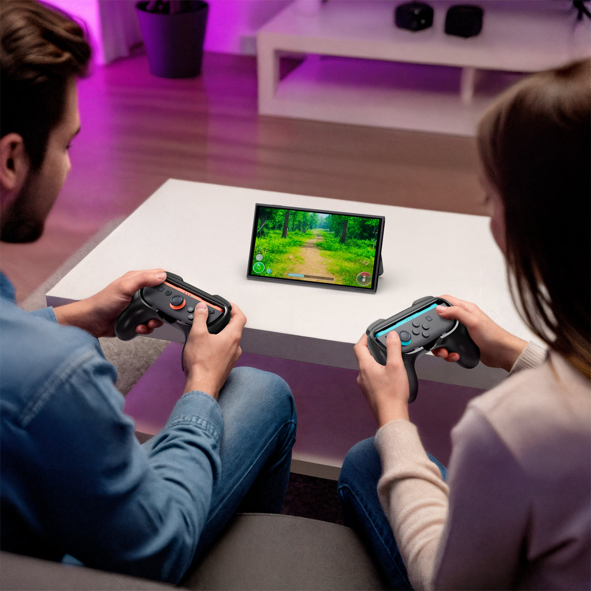 Hülle / Halterungen für Nintendo Switch 2 Controller-Pads, Spigen JoyCon Grip NS100, Schwarz
