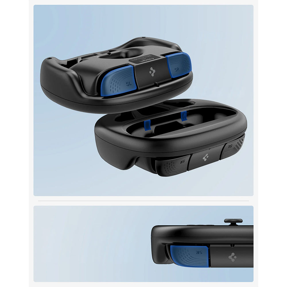 Lenkrad für Joy-Con 2 Controller, Spigen NS101 Steering Wheel, für Nintendo Switch 2, 2er-Set, Schwarz