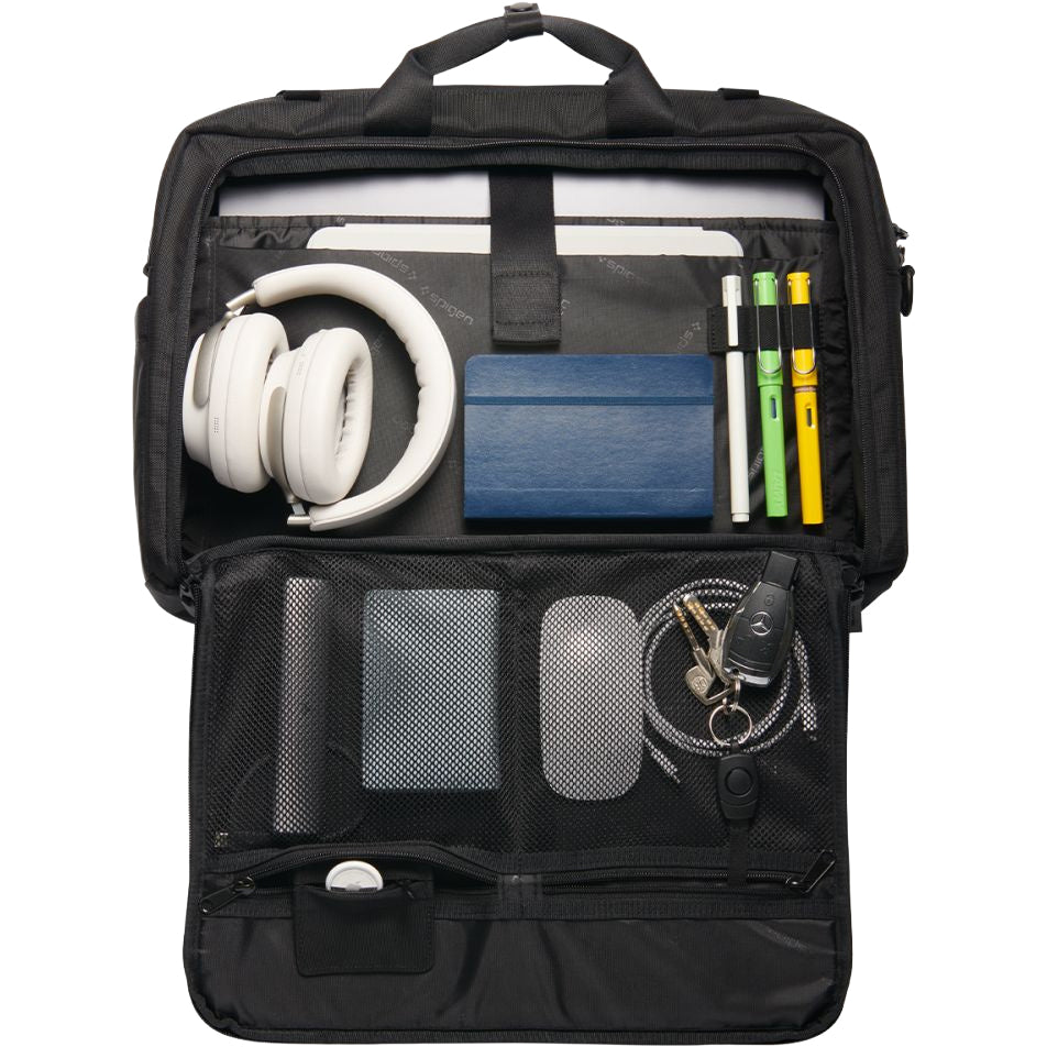 Laptoptasche für 16" Laptop und Zubehör, Spigen KD300 Klasden, Schwarz