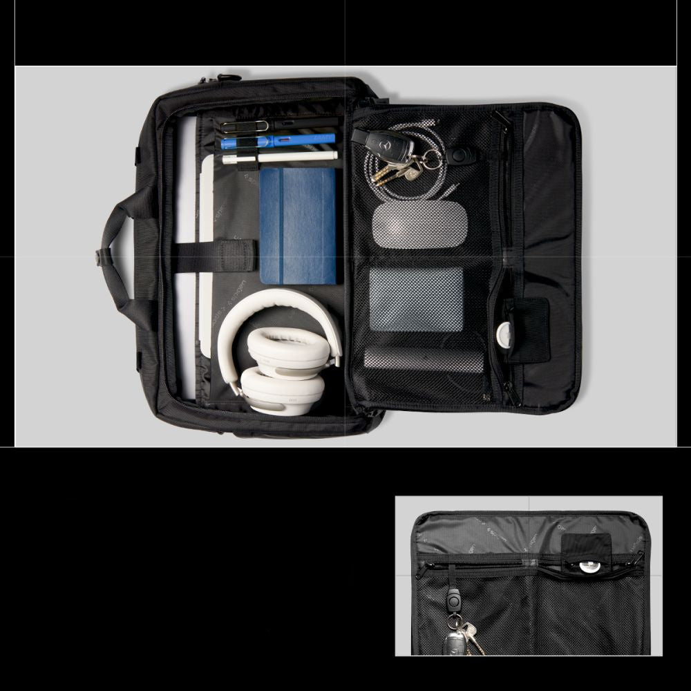 Laptoptasche für 16" Laptop und Zubehör, Spigen KD300 Klasden, Schwarz
