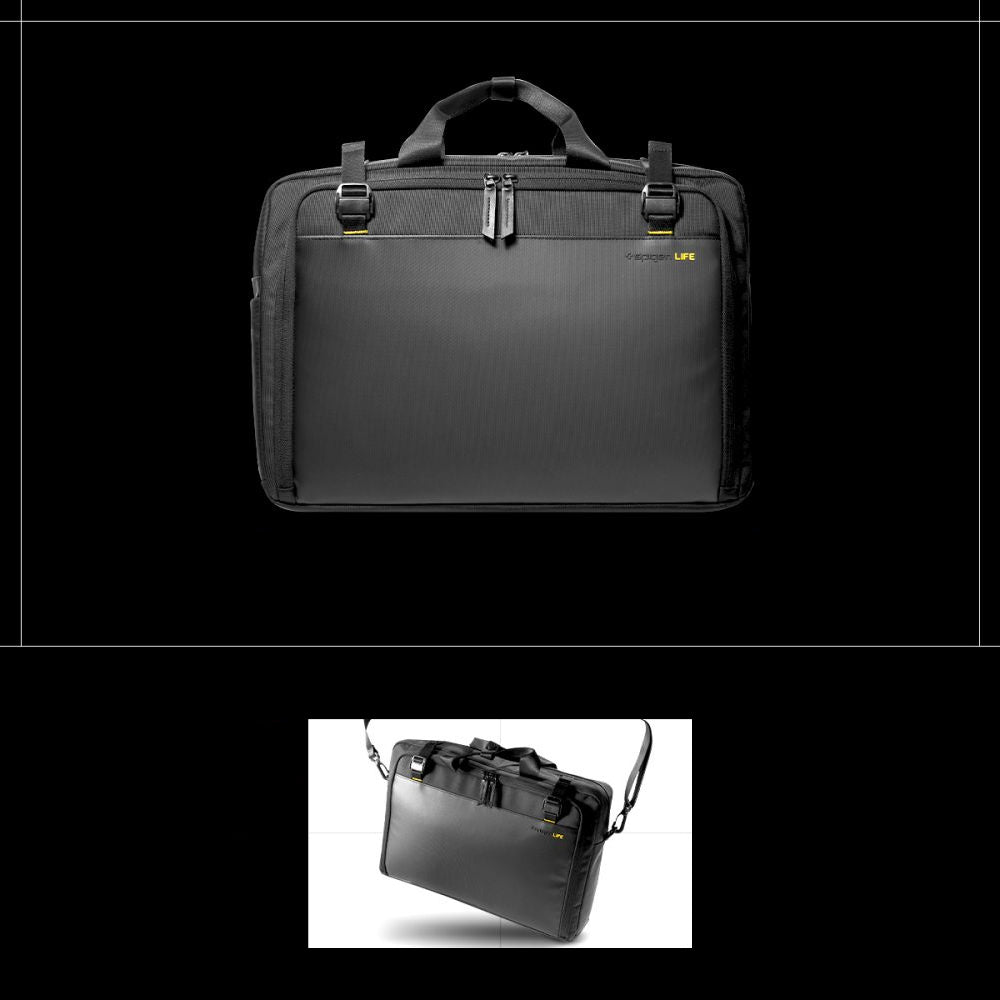Laptoptasche für 16" Laptop und Zubehör, Spigen KD300 Klasden, Schwarz