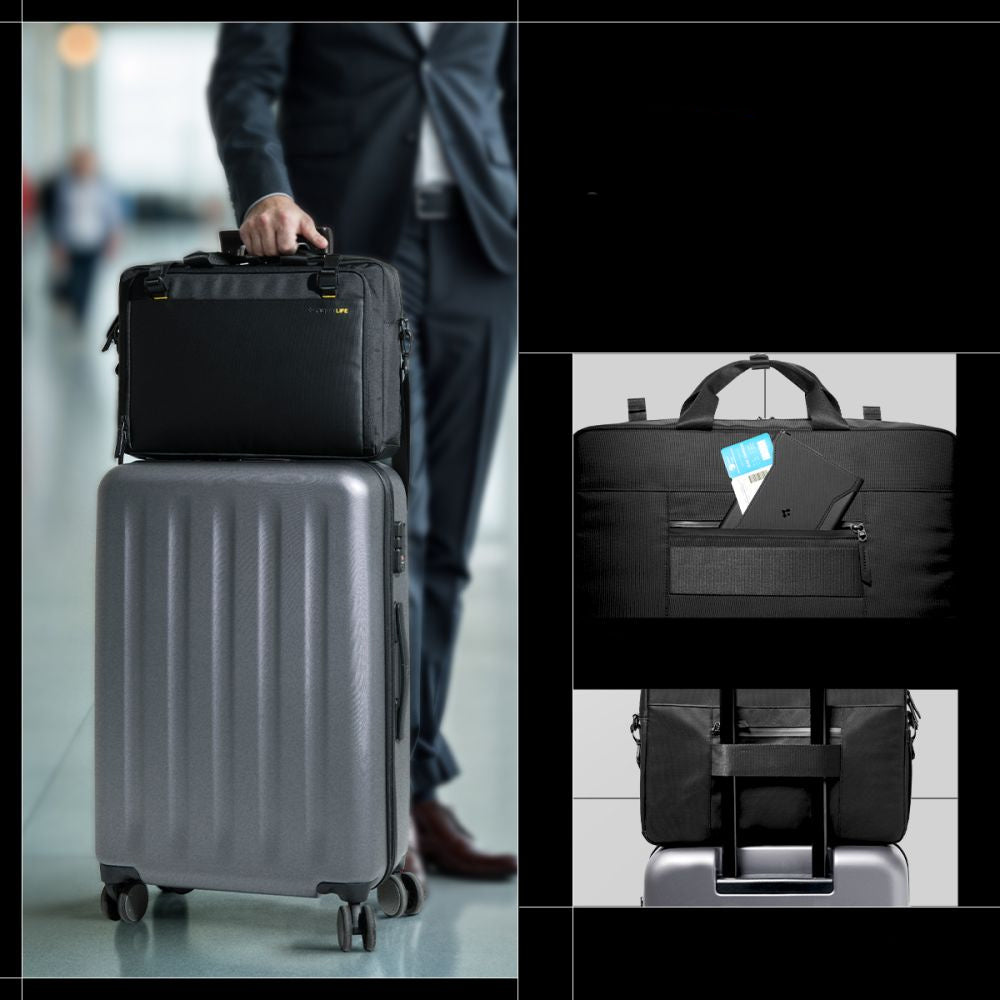 Laptoptasche für 16" Laptop und Zubehör, Spigen KD300 Klasden, Schwarz