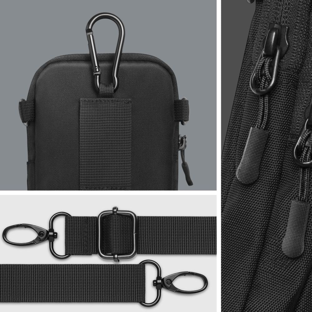 Handytasche, Umhängetasche, Spigen Universal Cross Bag Klasden, Schwarz