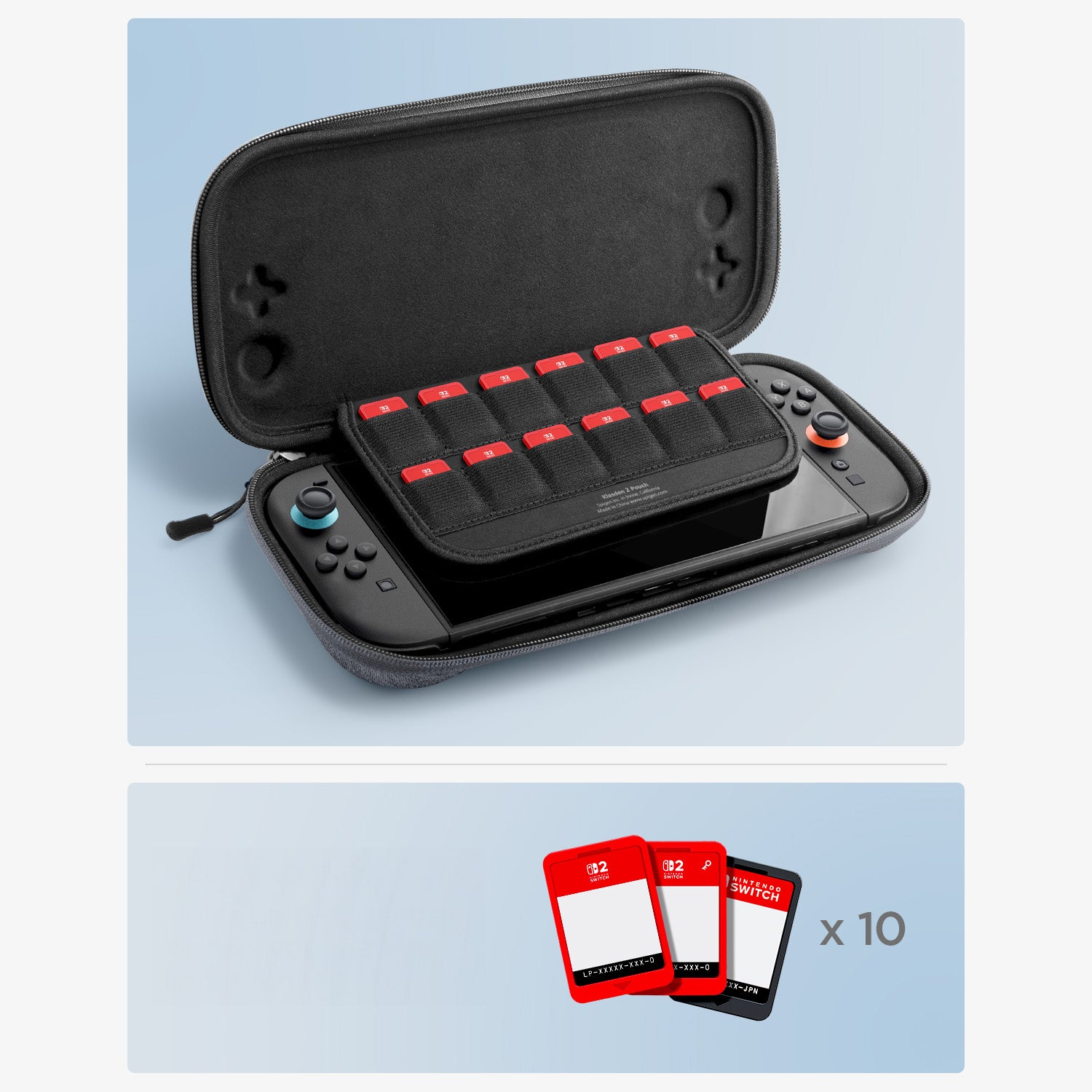 Hülle für Nintendo Switch 2, Spigen Klasden 2 Pouch, Grau