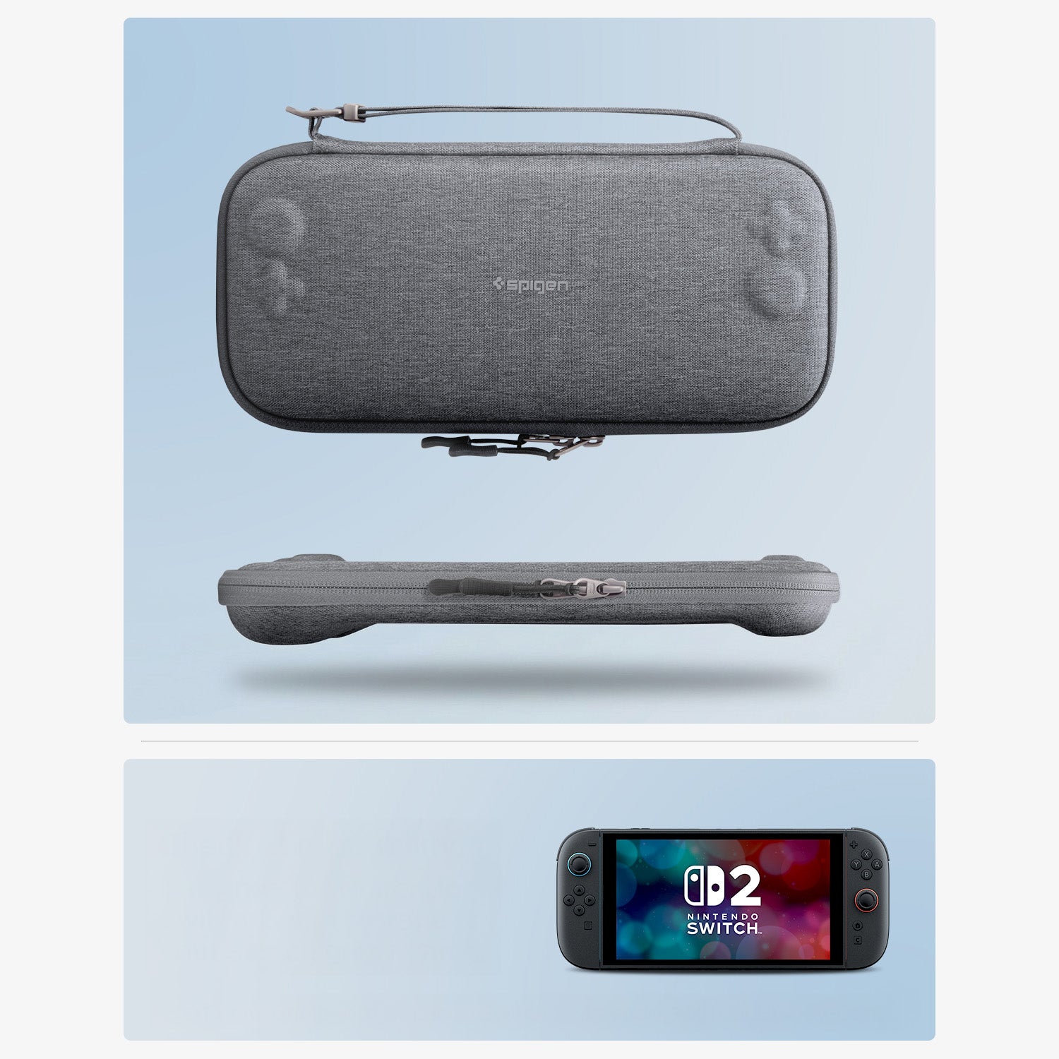 Hülle für Nintendo Switch 2, Spigen Klasden 2 Pouch, Grau