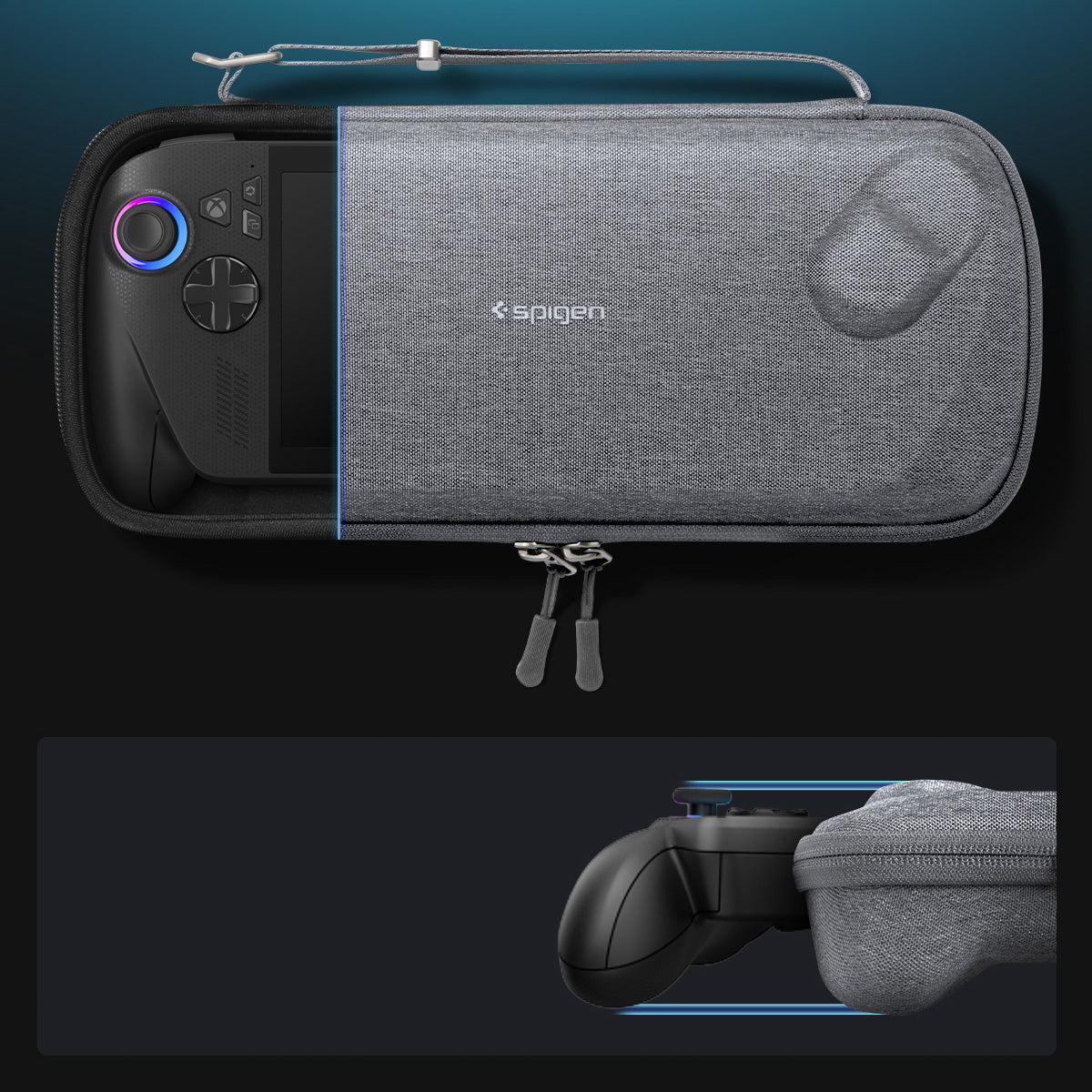 Hülle für Asus ROG Xbox Ally / Ally X, Spigen Klasden Pouch, Grau