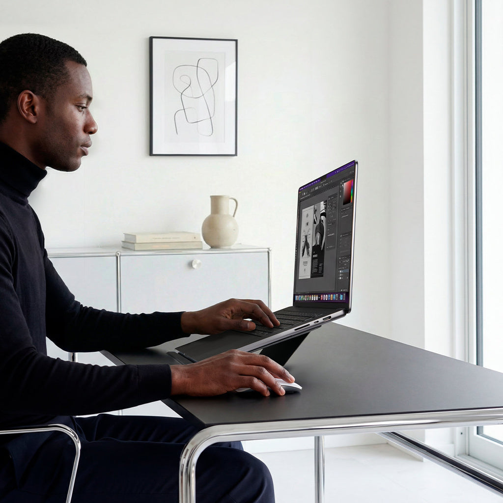 Universalständer für Laptop, Tablet, Spigen Slimfold LD201-S7, Schwarz