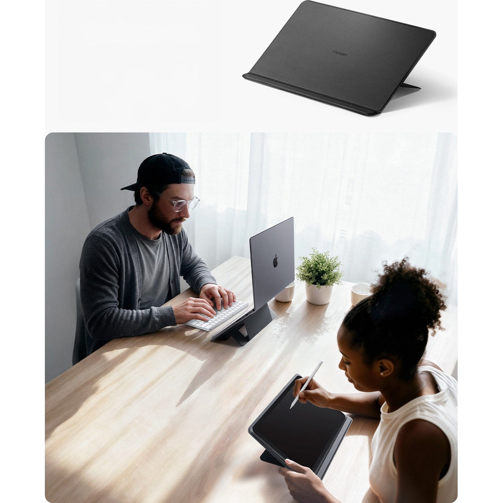 Universalständer für Laptop, Tablet, Spigen Slimfold LD201-S7, Schwarz