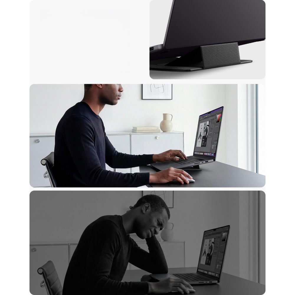 Universalständer für Laptop, Tablet, Spigen Slimfold LD201-S8, Schwarz