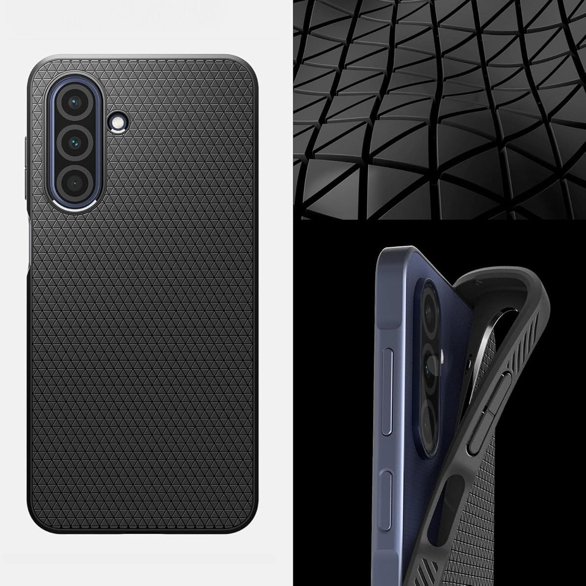 Handyhülle für Galaxy A26 5G, Spigen Liquid Air, Schwarz