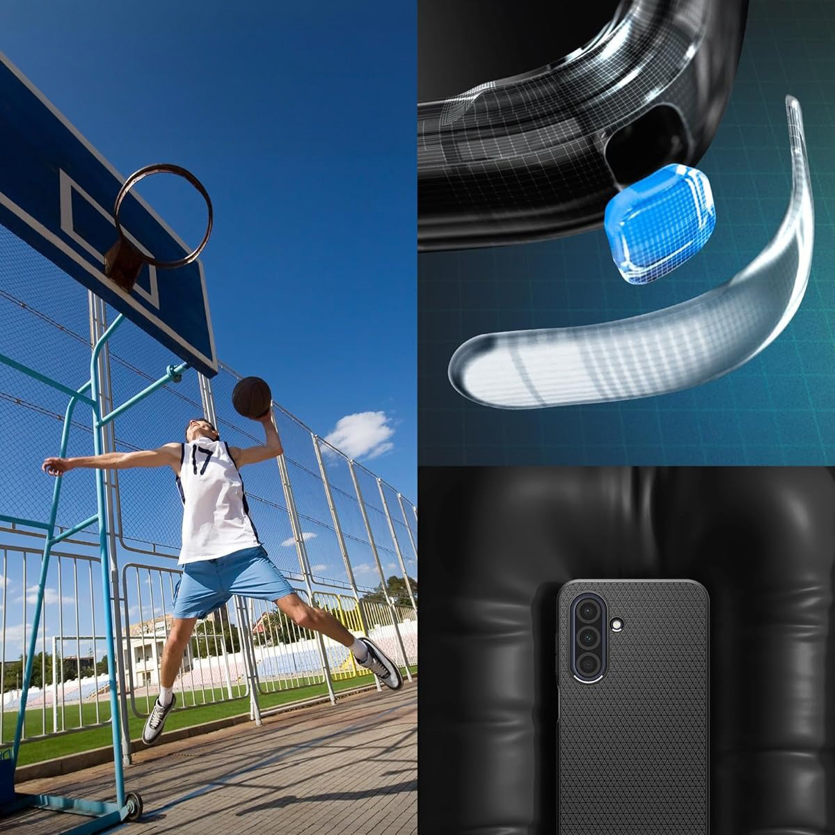 Handyhülle für Galaxy A26 5G, Spigen Liquid Air, Schwarz