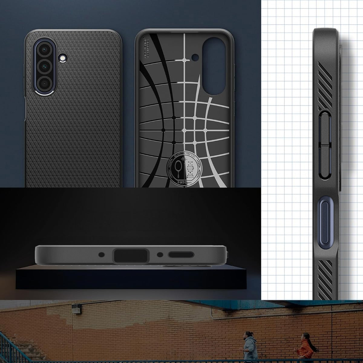 Handyhülle für Galaxy A26 5G, Spigen Liquid Air, Schwarz