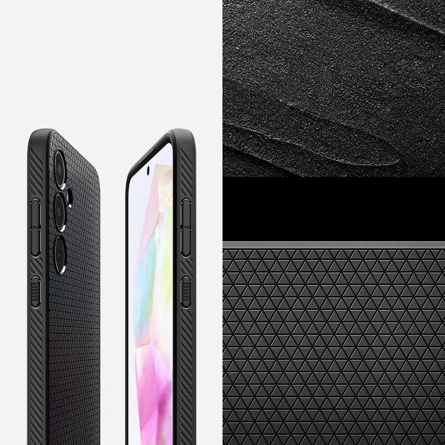 Schutzhülle für Galaxy A35 5G, Spigen Liquid Air, Schwarz