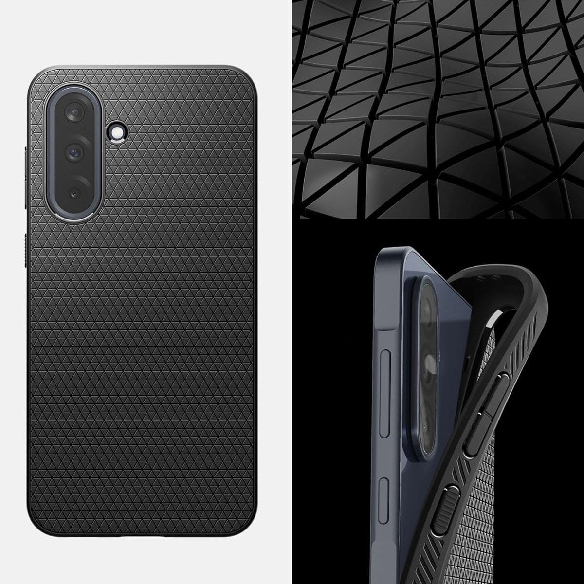 Handyhülle für Galaxy A36 5G, Spigen Liquid Air, Schwarz