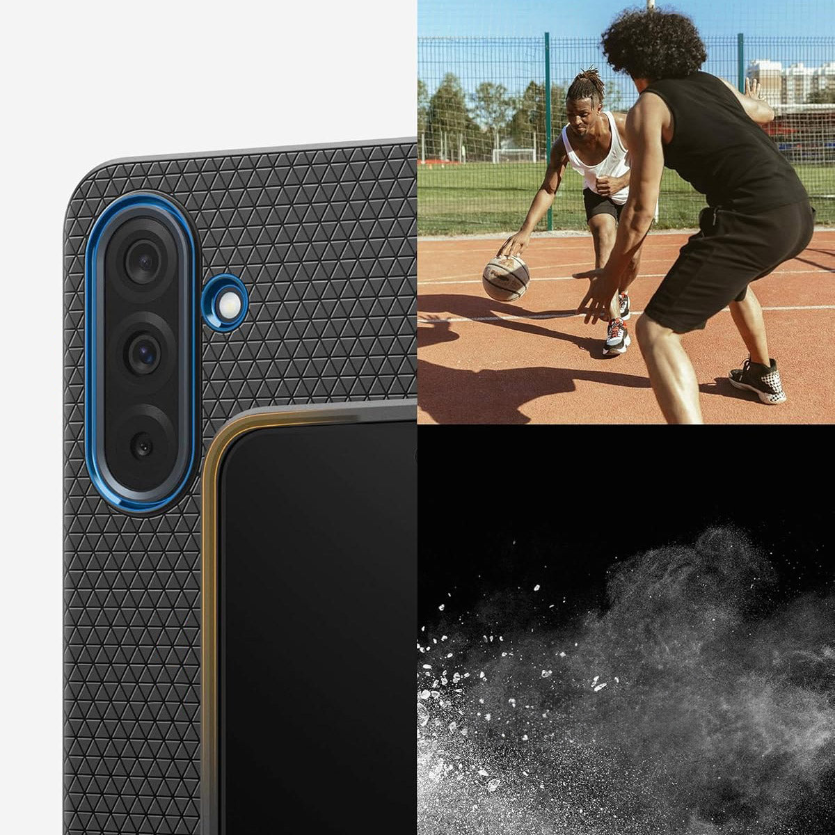 Handyhülle für Galaxy A36 5G, Spigen Liquid Air, Schwarz