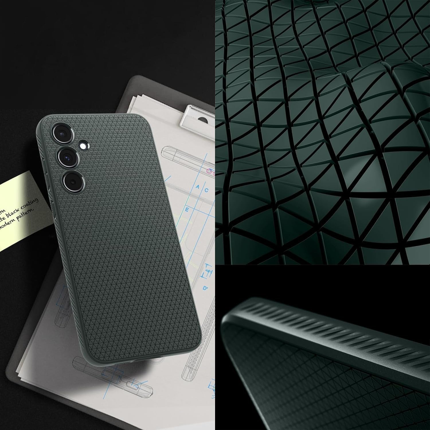 Schutzhülle für Galaxy A55 5G, Spigen Liquid Air, Grün