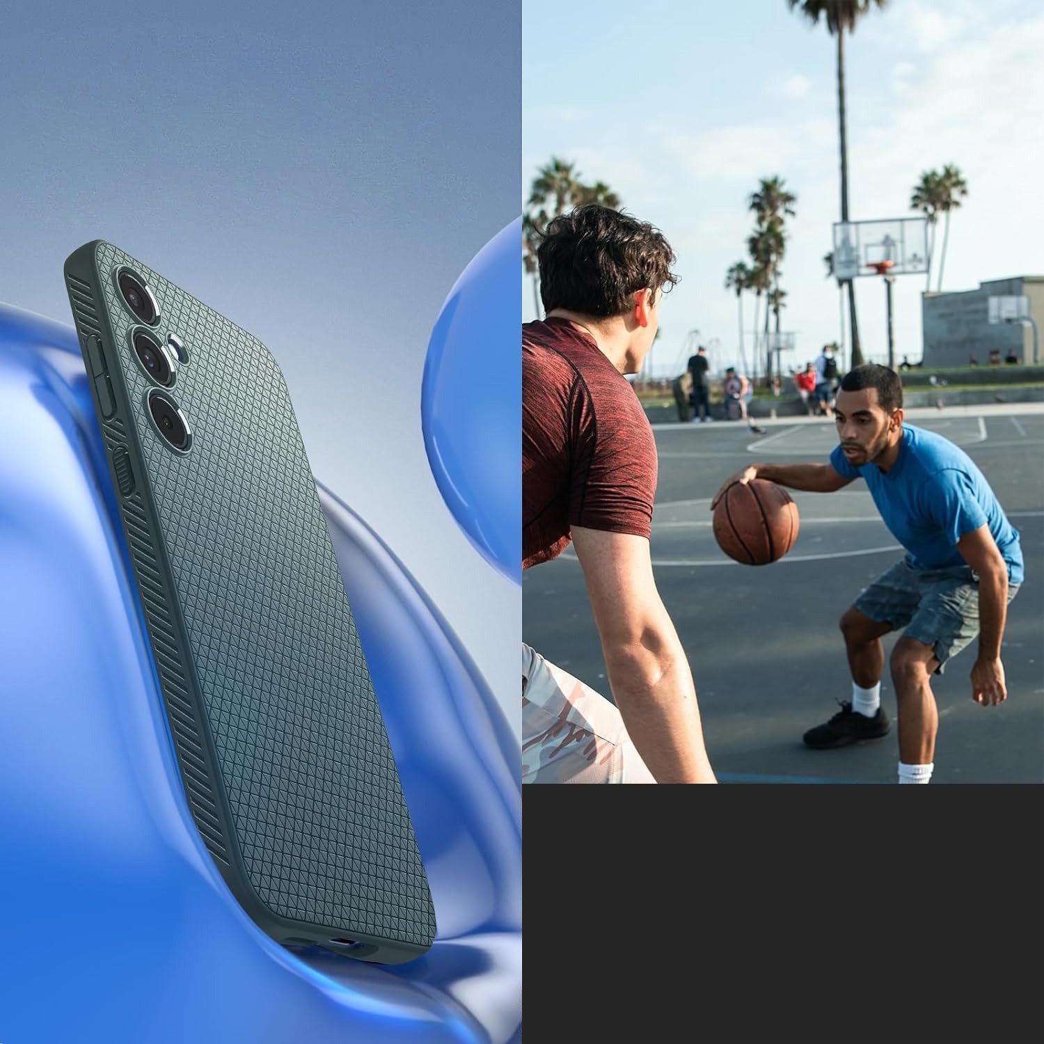 Schutzhülle für Galaxy A55 5G, Spigen Liquid Air, Grün
