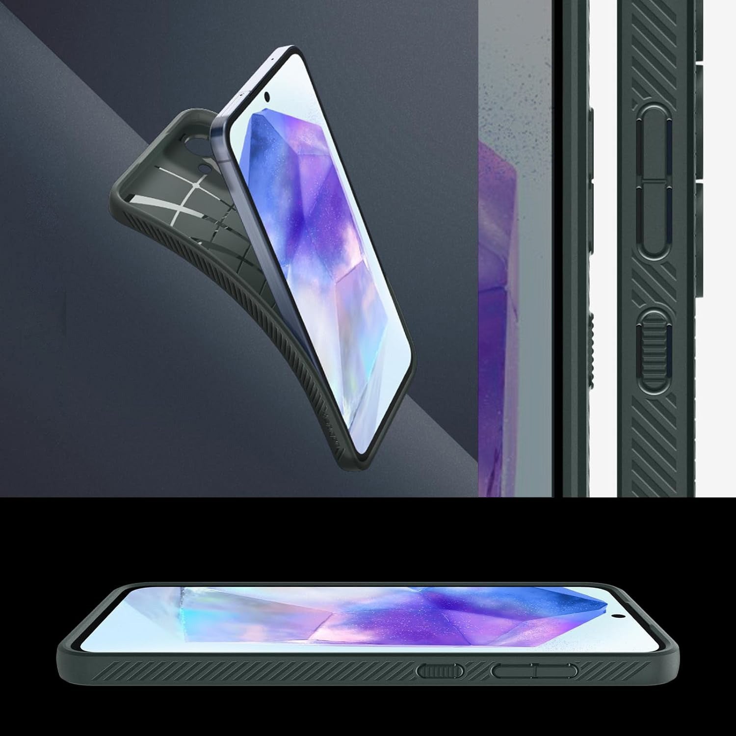 Schutzhülle für Galaxy A55 5G, Spigen Liquid Air, Grün