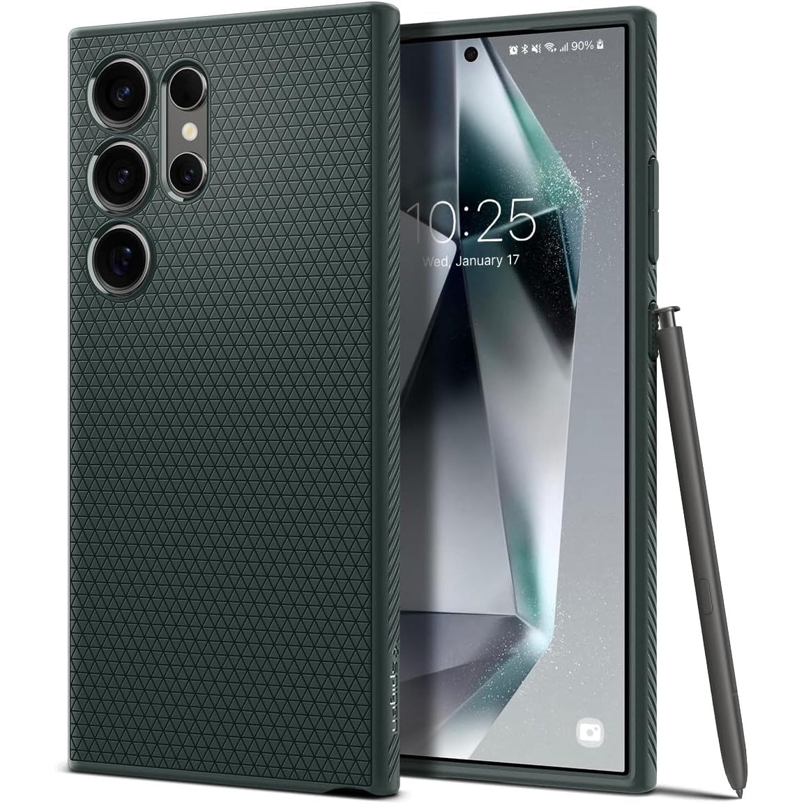 Schutzhülle für Galaxy S24 Ultra, Spigen Liquid Air, Grün