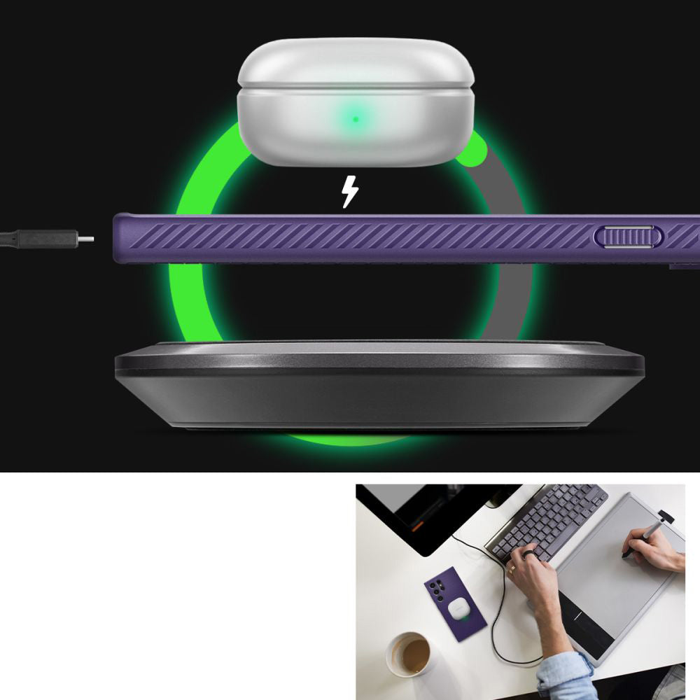Schutzhülle für Galaxy S24 Ultra, Spigen Liquid Air, Violett