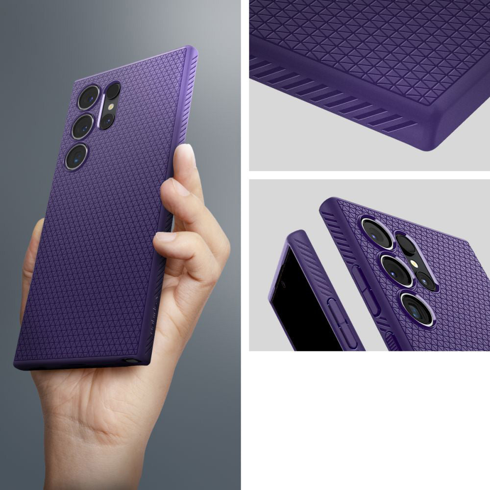 Schutzhülle für Galaxy S24 Ultra, Spigen Liquid Air, Violett