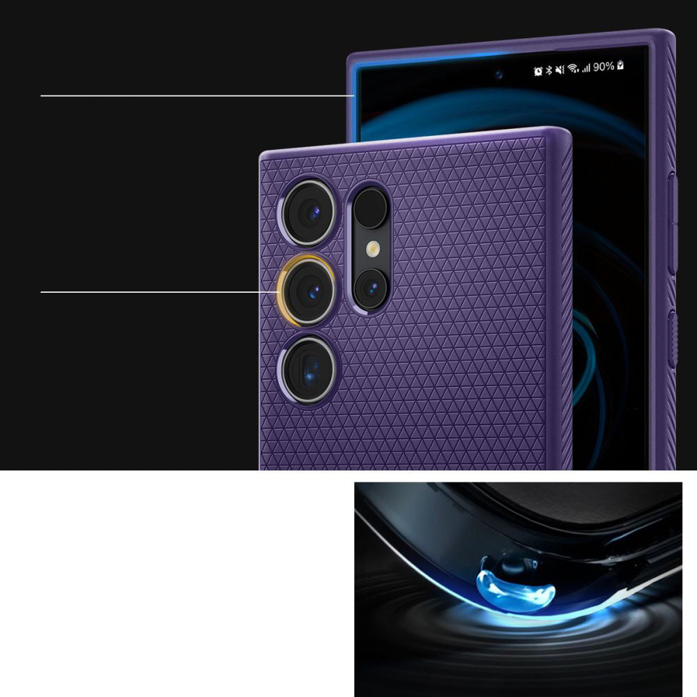 Schutzhülle für Galaxy S24 Ultra, Spigen Liquid Air, Violett