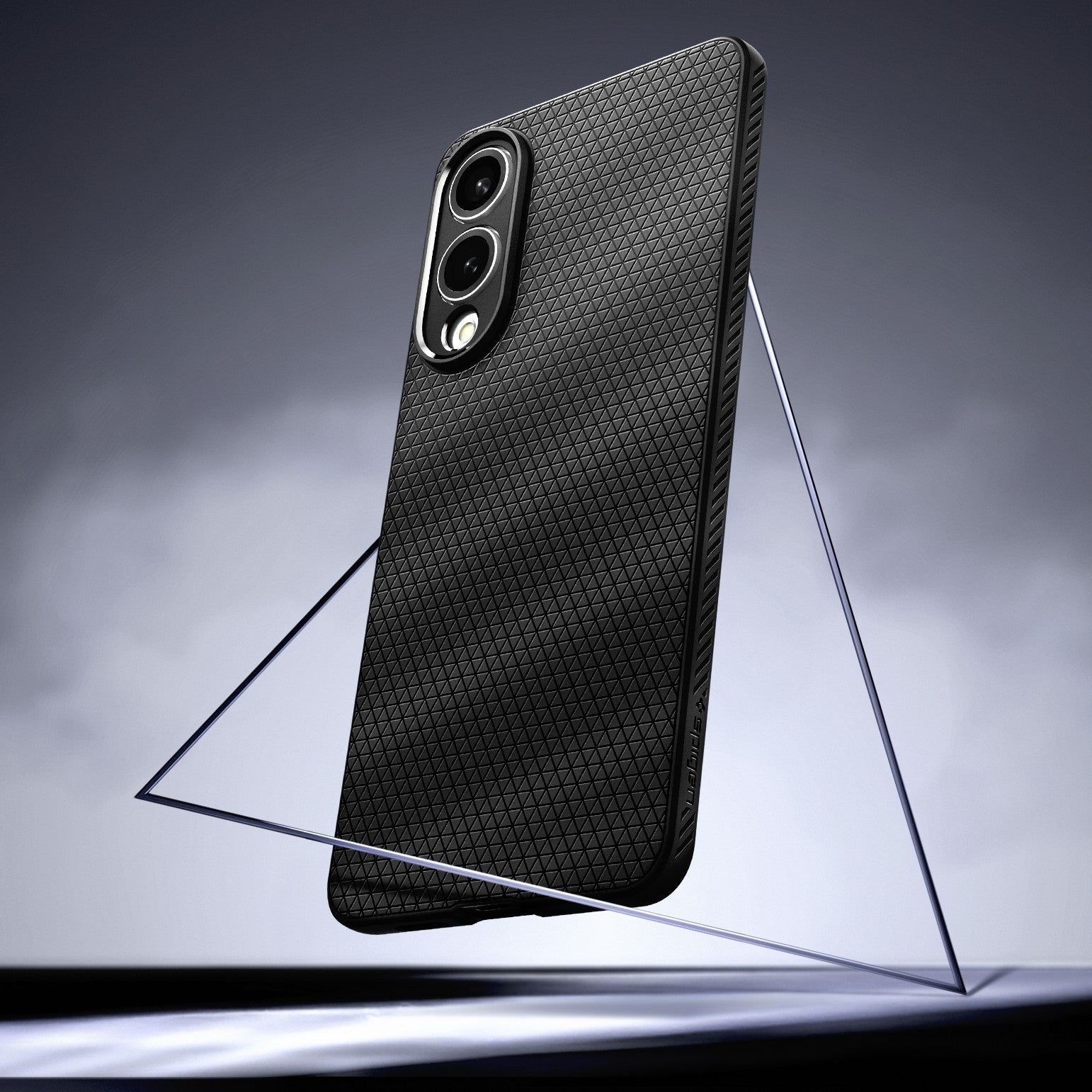 Handyhülle für Galaxy S25 Edge, Spigen Liquid Air, Schwarz
