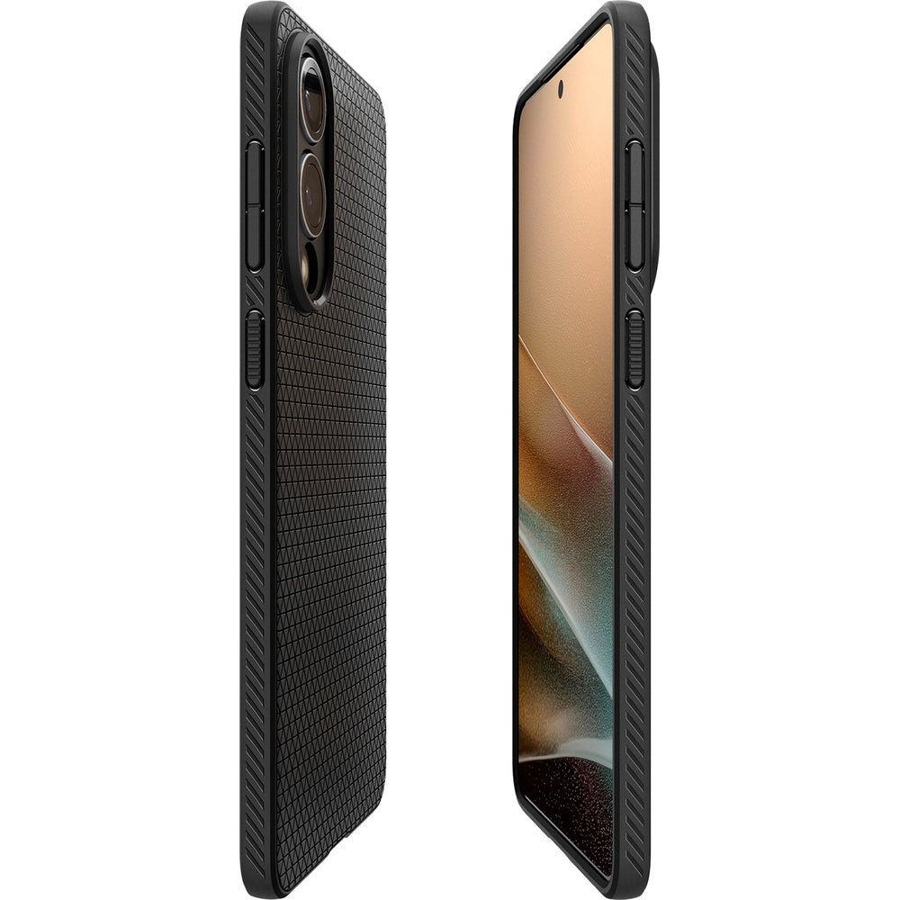 Handyhülle für Galaxy S25 Edge, Spigen Liquid Air, Schwarz