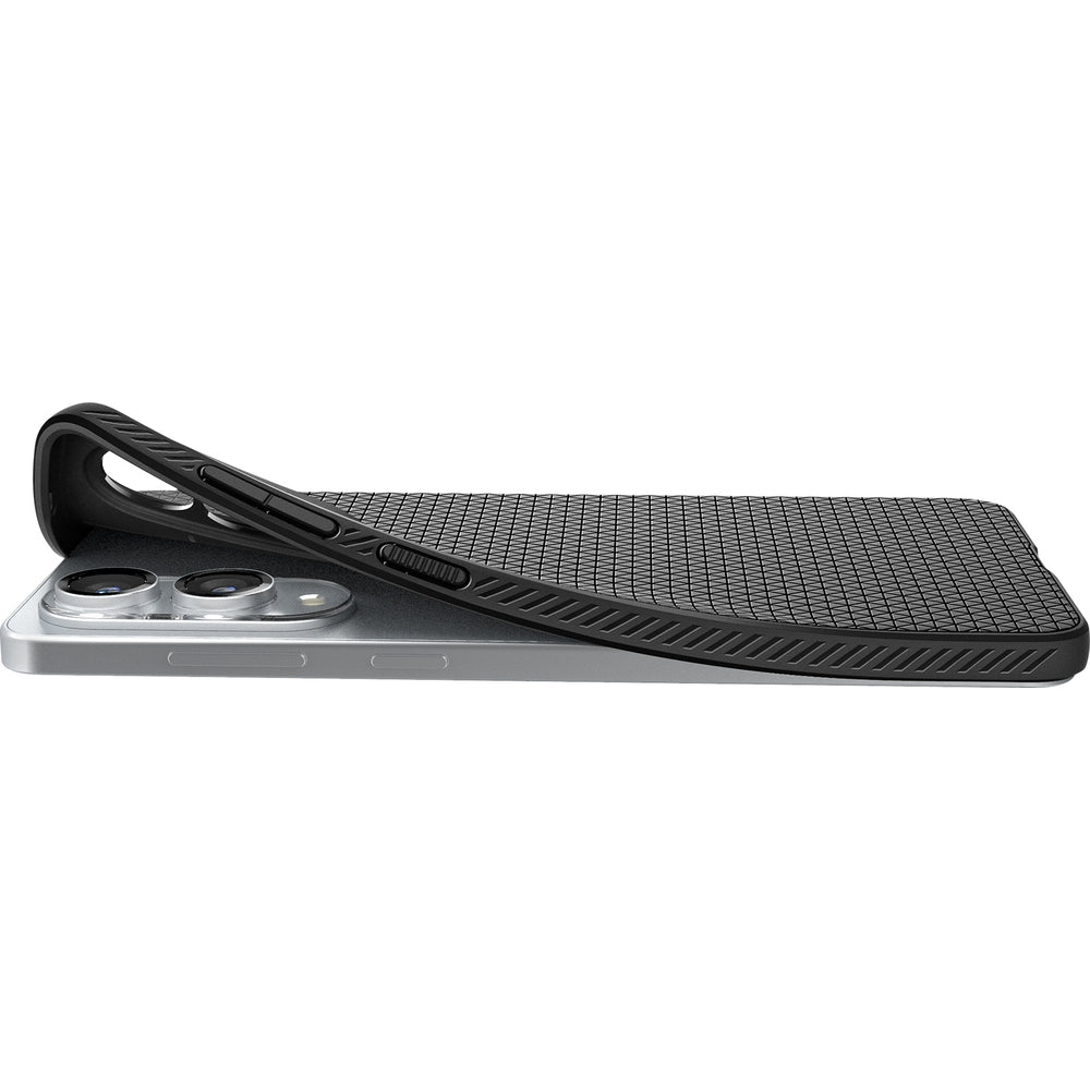 Handyhülle für Galaxy S25 Edge, Spigen Liquid Air, Schwarz