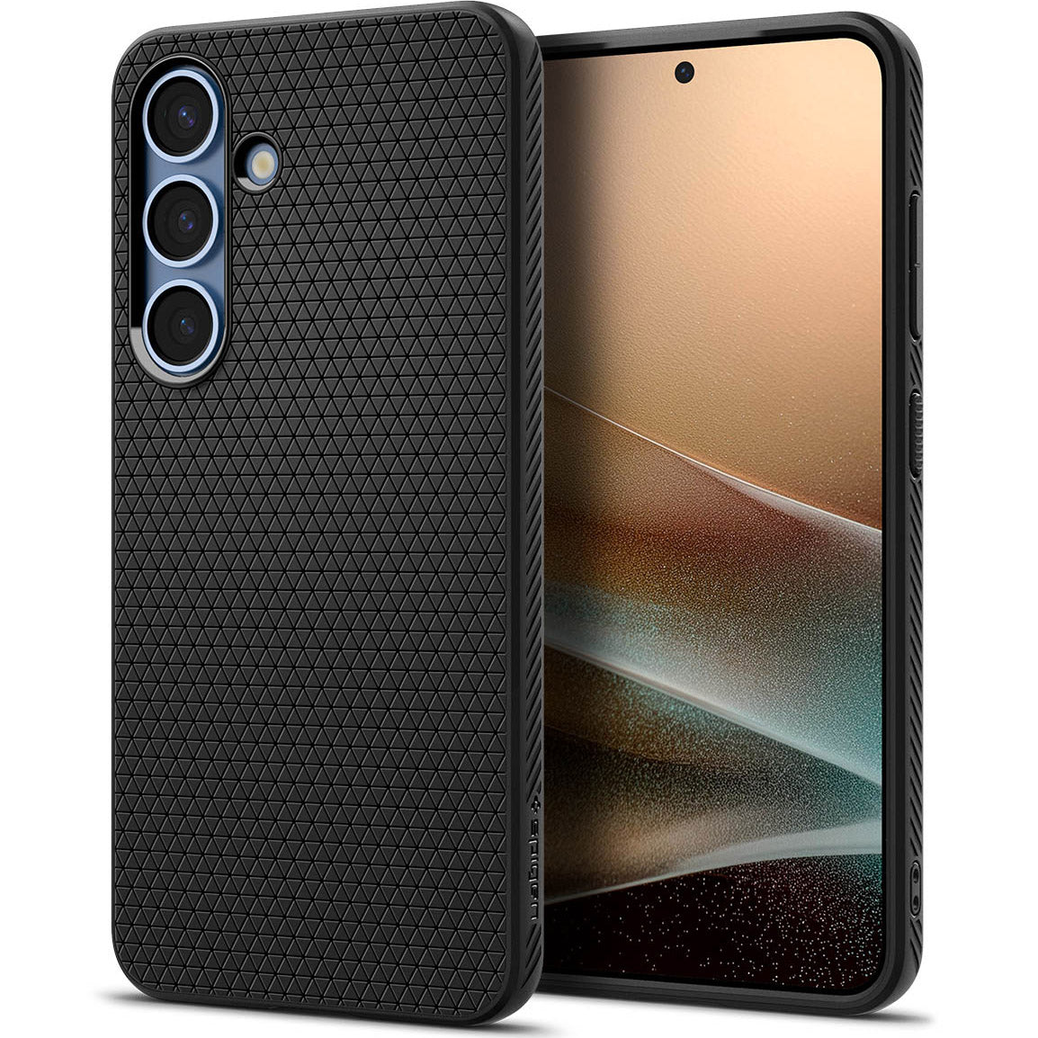 Handyhülle für Galaxy S25, Spigen Liquid Air, Schwarz