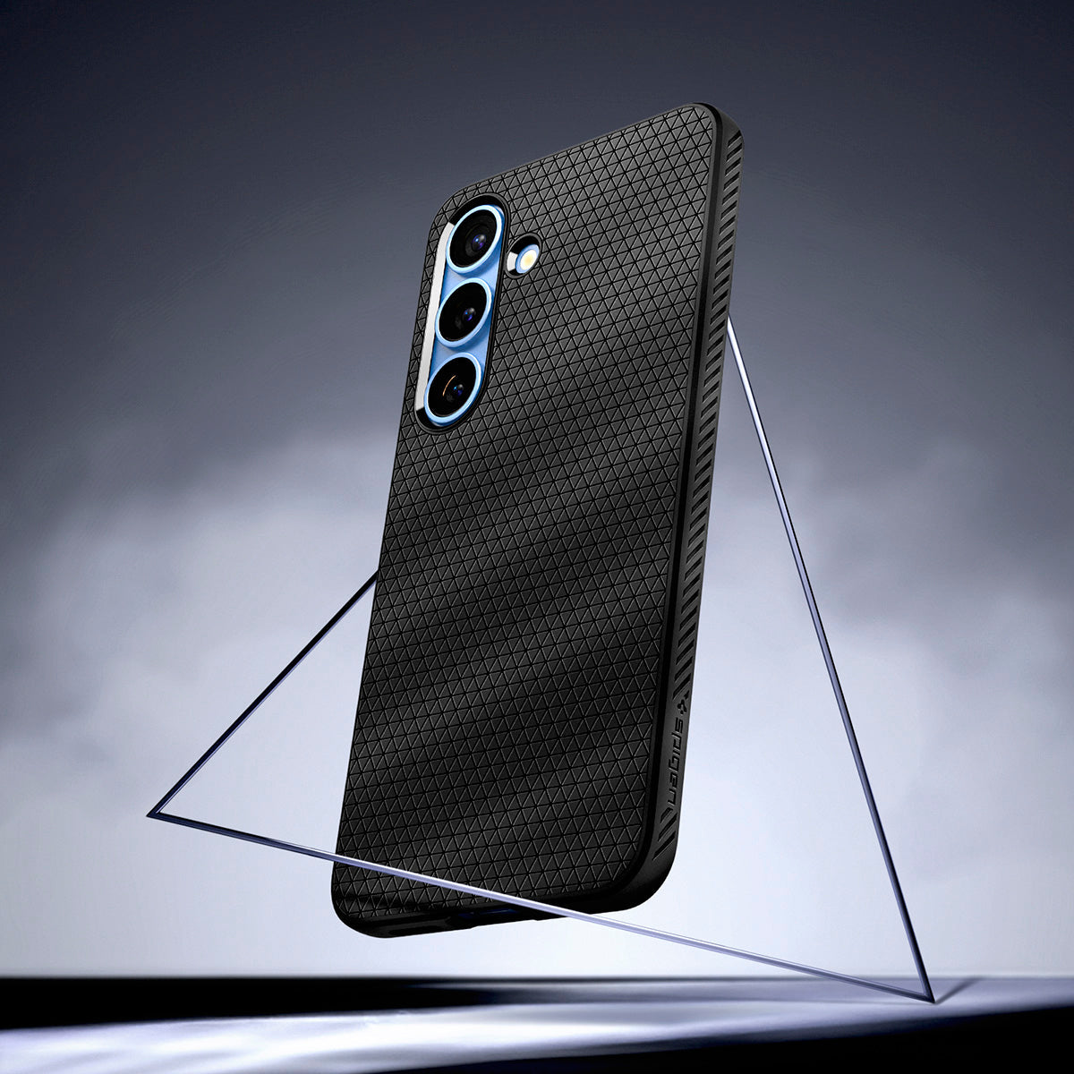 Handyhülle für Galaxy S25, Spigen Liquid Air, Schwarz