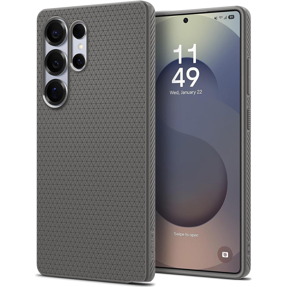 Handyhülle für Galaxy S25 Ultra, Spigen Liquid Air, Grau