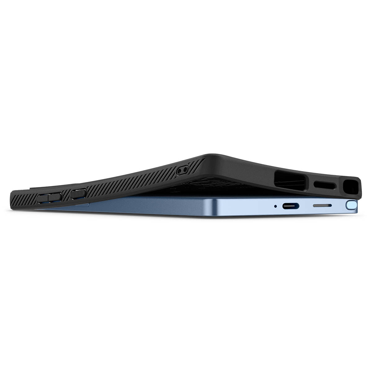 Handyhülle für Galaxy S25 Ultra, Spigen Liquid Air, Schwarz
