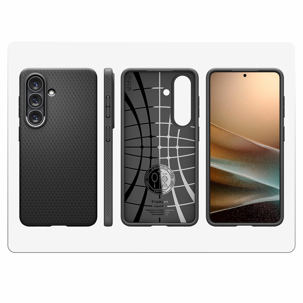 Handyhülle für Galaxy S26, Spigen Liquid Air, Schwarz