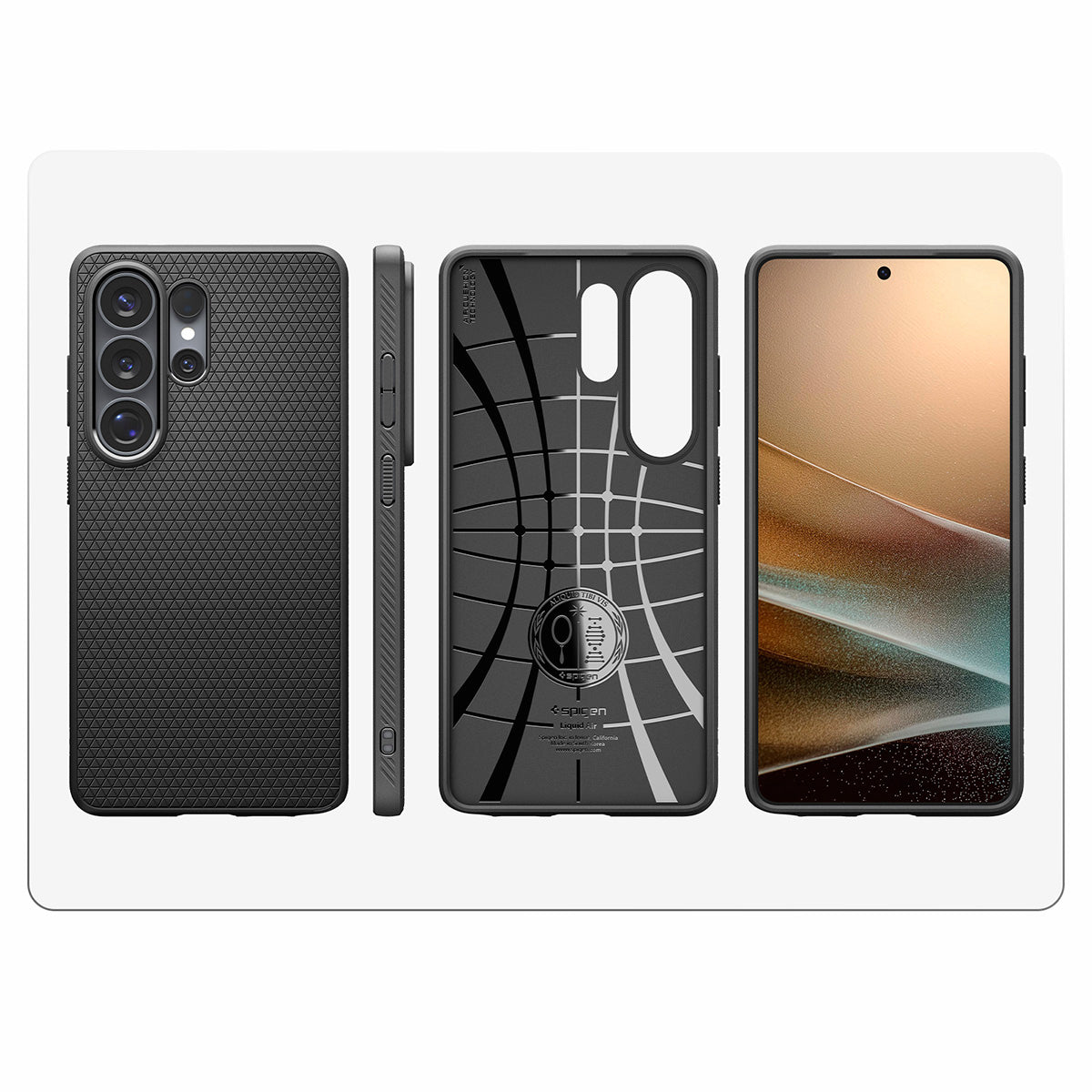 Handyhülle für Galaxy S26 Ultra, Spigen Liquid Air, Schwarz