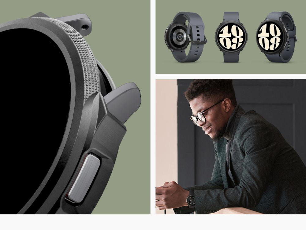 Schutzhülle Spigen Liquid Air für Galaxy Watch 6 44mm, Schwarz