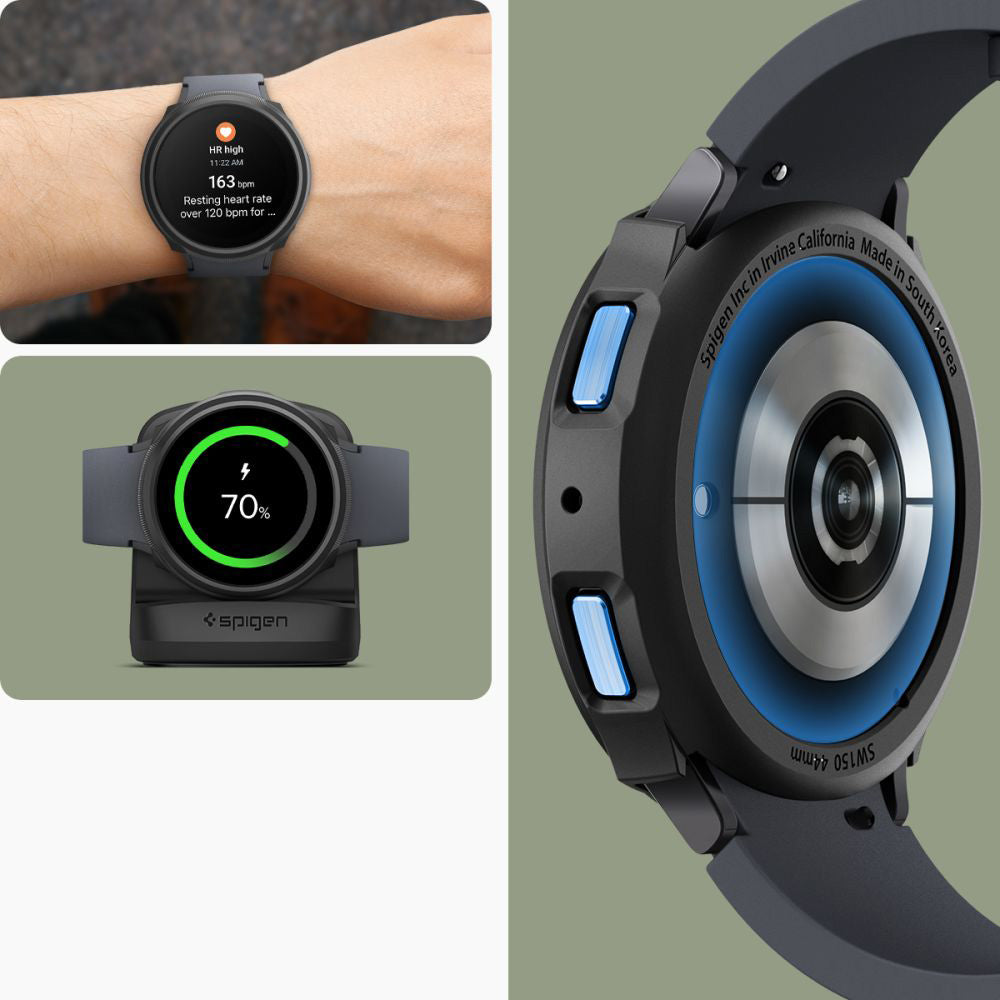 Schutzhülle Spigen Liquid Air für Galaxy Watch 6 44mm, Schwarz